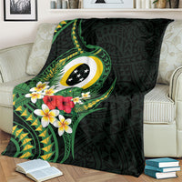 Solomon Islands Western Province Blanket Polynesian Pattern With Tropical Flowers LT05 - Polynesian Pride