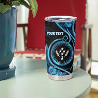 Personalised Kosrae Constitution Day Tumbler Cup Ocean Floral Pattern