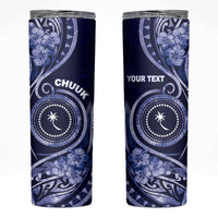Personalised FSM Chuuk Skinny Tumbler Ocean Floral Pattern