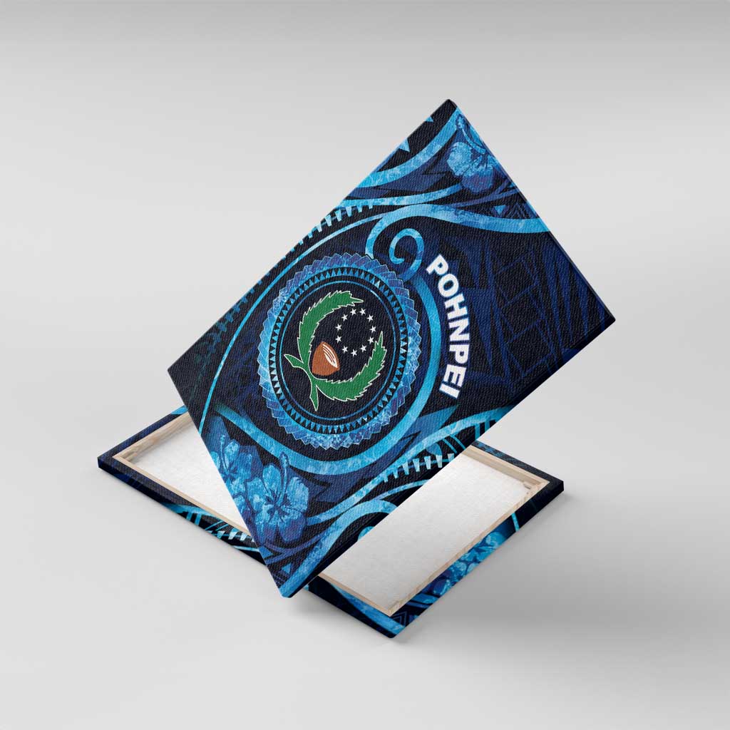 FSM Pohnpei Canvas Wall Art Ocean Floral Pattern