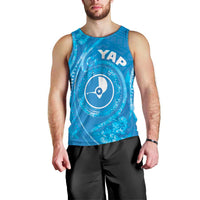 Personalised FSM Yap Men Tank Top Ocean Floral Pattern