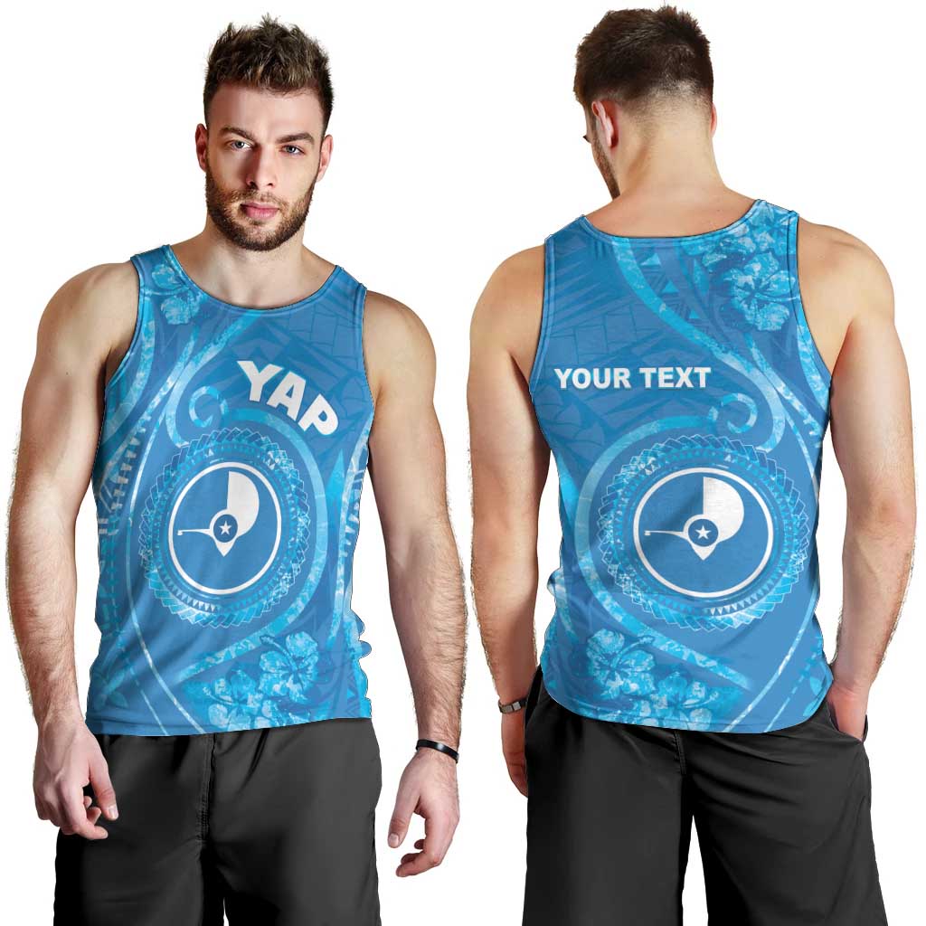 Personalised FSM Yap Men Tank Top Ocean Floral Pattern