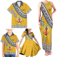 Personalised Anastasis College Family Matching Tank Maxi Dress and Hawaiian Shirt Tonga Unique Style - Polynesian Pride