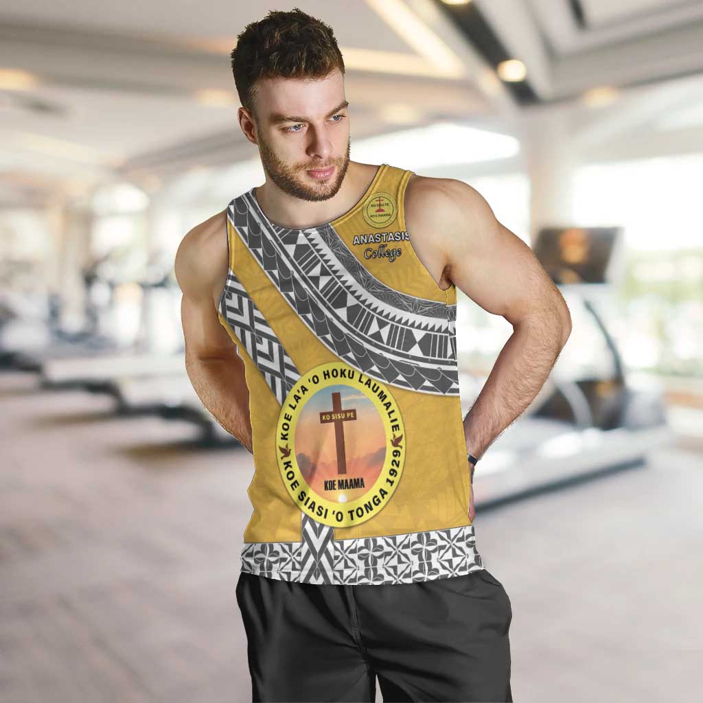 Personalised Anastasis College Men Tank Top Tonga Unique Style - Polynesian Pride