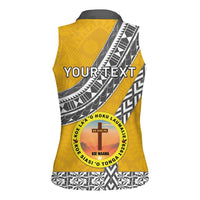 Personalised Anastasis College Women Sleeveless Polo Shirt Tonga Unique Style LT05 - Polynesian Pride