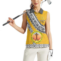 Personalised Anastasis College Women Sleeveless Polo Shirt Tonga Unique Style LT05 - Polynesian Pride