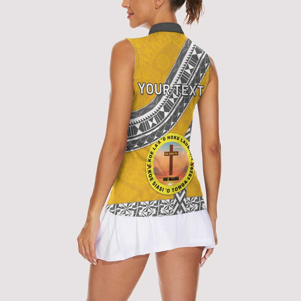 Personalised Anastasis College Women Sleeveless Polo Shirt Tonga Unique Style LT05 - Polynesian Pride