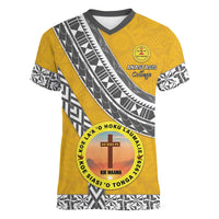 Personalised Anastasis College Women V-Neck T-Shirt Tonga Unique Style - Polynesian Pride