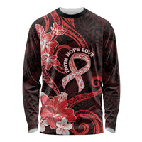 Heart Health Awareness Long Sleeve Shirt Warrior Wears Red Polynesian Style LT05 Unisex Red - Polynesian Pride