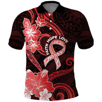 Heart Health Awareness Polo Shirt Warrior Wears Red Polynesian Style LT05 Red - Polynesian Pride