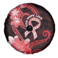Heart Health Awareness Spare Tire Cover Warrior Wears Red Polynesian Style