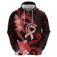 Heart Health Awareness Zip Hoodie Warrior Wears Red Polynesian Style