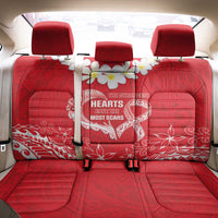 Heart Health Awareness Back Car Seat Cover Polynesian Red Ribbon