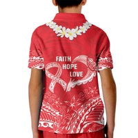 Heart Health Awareness Kid Polo Shirt Polynesian Red Ribbon LT05 - Polynesian Pride