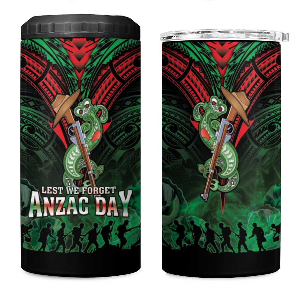New Zealand ANZAC Day 4 in 1 Can Cooler Tumbler Aotearoa Hei Tiki