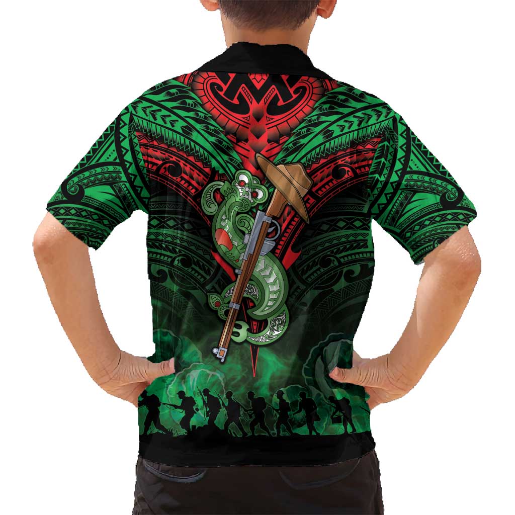 New Zealand ANZAC Day Family Matching Long Sleeve Bodycon Dress and Hawaiian Shirt Aotearoa Hei Tiki