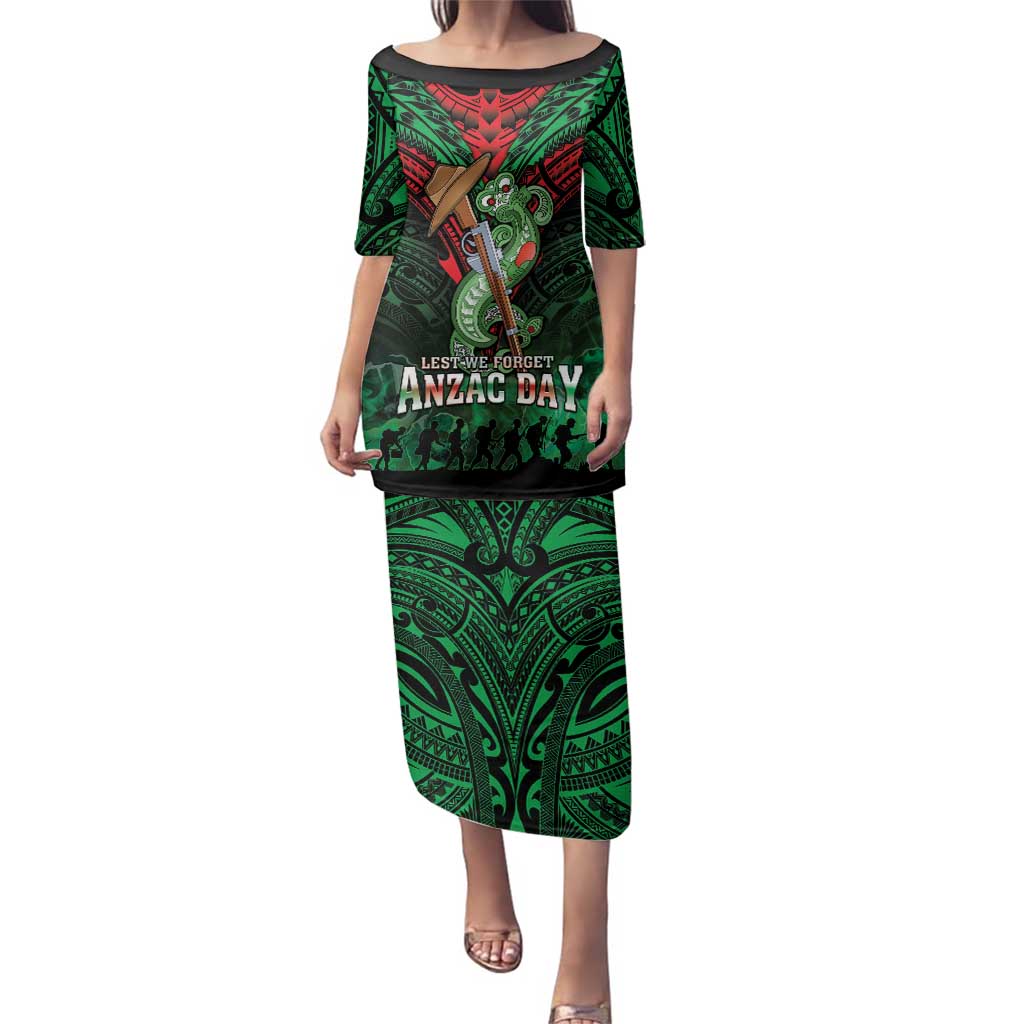 New Zealand ANZAC Day Family Matching Puletasi and Hawaiian Shirt Aotearoa Hei Tiki