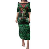 New Zealand ANZAC Day Family Matching Puletasi and Hawaiian Shirt Aotearoa Hei Tiki