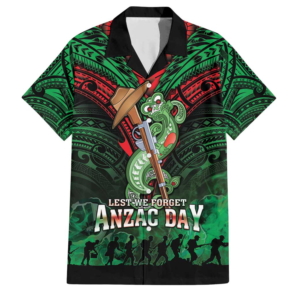 New Zealand ANZAC Day Family Matching Short Sleeve Bodycon Dress and Hawaiian Shirt Aotearoa Hei Tiki