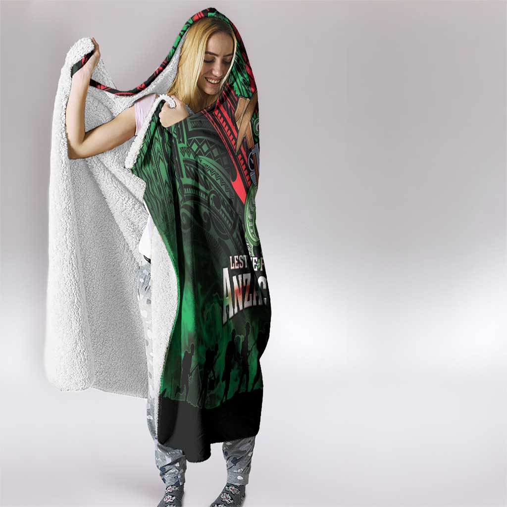 New Zealand ANZAC Day Hooded Blanket Aotearoa Hei Tiki