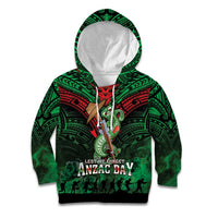 New Zealand ANZAC Day Kid Hoodie Aotearoa Hei Tiki