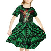 New Zealand ANZAC Day Kid Short Sleeve Dress Aotearoa Hei Tiki