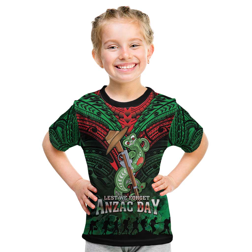 New Zealand ANZAC Day Kid T Shirt Aotearoa Hei Tiki