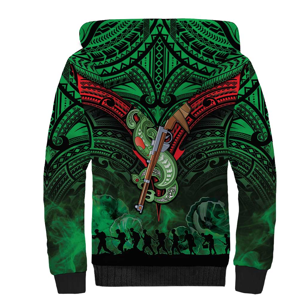 New Zealand ANZAC Day Sherpa Hoodie Aotearoa Hei Tiki