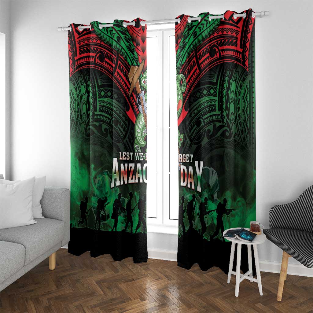 New Zealand ANZAC Day Window Curtain Aotearoa Hei Tiki