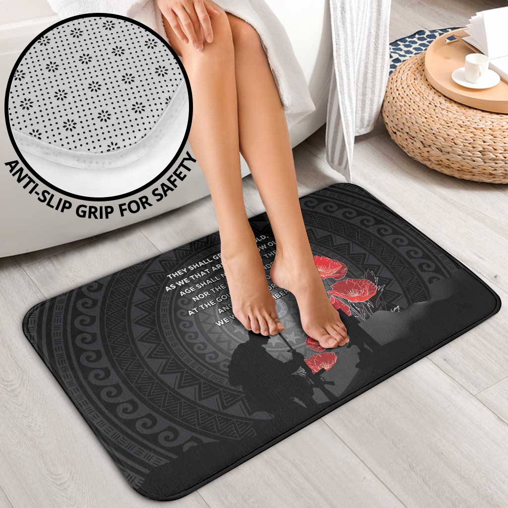 Cook Islands ANZAC Day Bathroom Set Soldier Silhouette Remembrance
