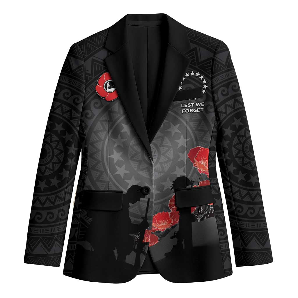 Cook Islands ANZAC Day Blazer Soldier Silhouette Remembrance