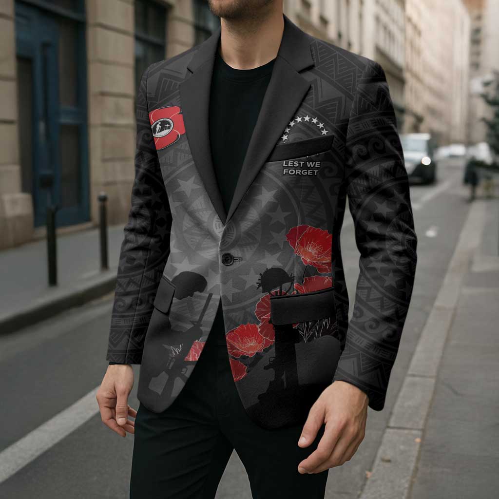 Cook Islands ANZAC Day Blazer Soldier Silhouette Remembrance