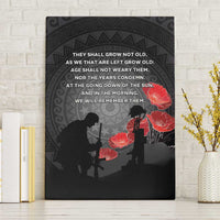 Cook Islands ANZAC Day Canvas Wall Art Soldier Silhouette Remembrance