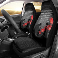 Cook Islands ANZAC Day Car Seat Cover Soldier Silhouette Remembrance LT05 - Polynesian Pride