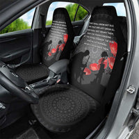 Cook Islands ANZAC Day Car Seat Cover Soldier Silhouette Remembrance LT05 - Polynesian Pride