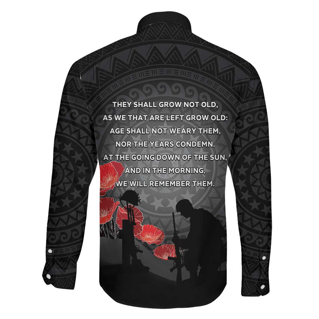Cook Islands ANZAC Day Family Matching Off Shoulder Short Dress and Hawaiian Shirt Soldier Silhouette Remembrance