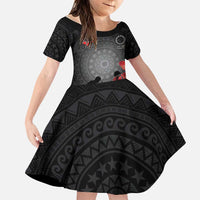 Cook Islands ANZAC Day Family Matching Puletasi and Hawaiian Shirt Soldier Silhouette Remembrance
