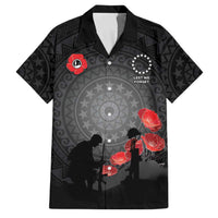 Cook Islands ANZAC Day Family Matching Summer Maxi Dress and Hawaiian Shirt Soldier Silhouette Remembrance