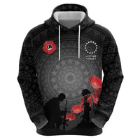 Cook Islands ANZAC Day Hoodie Soldier Silhouette Remembrance