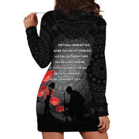 Cook Islands ANZAC Day Hoodie Dress Soldier Silhouette Remembrance