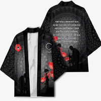 Cook Islands ANZAC Day Kimono Soldier Silhouette Remembrance