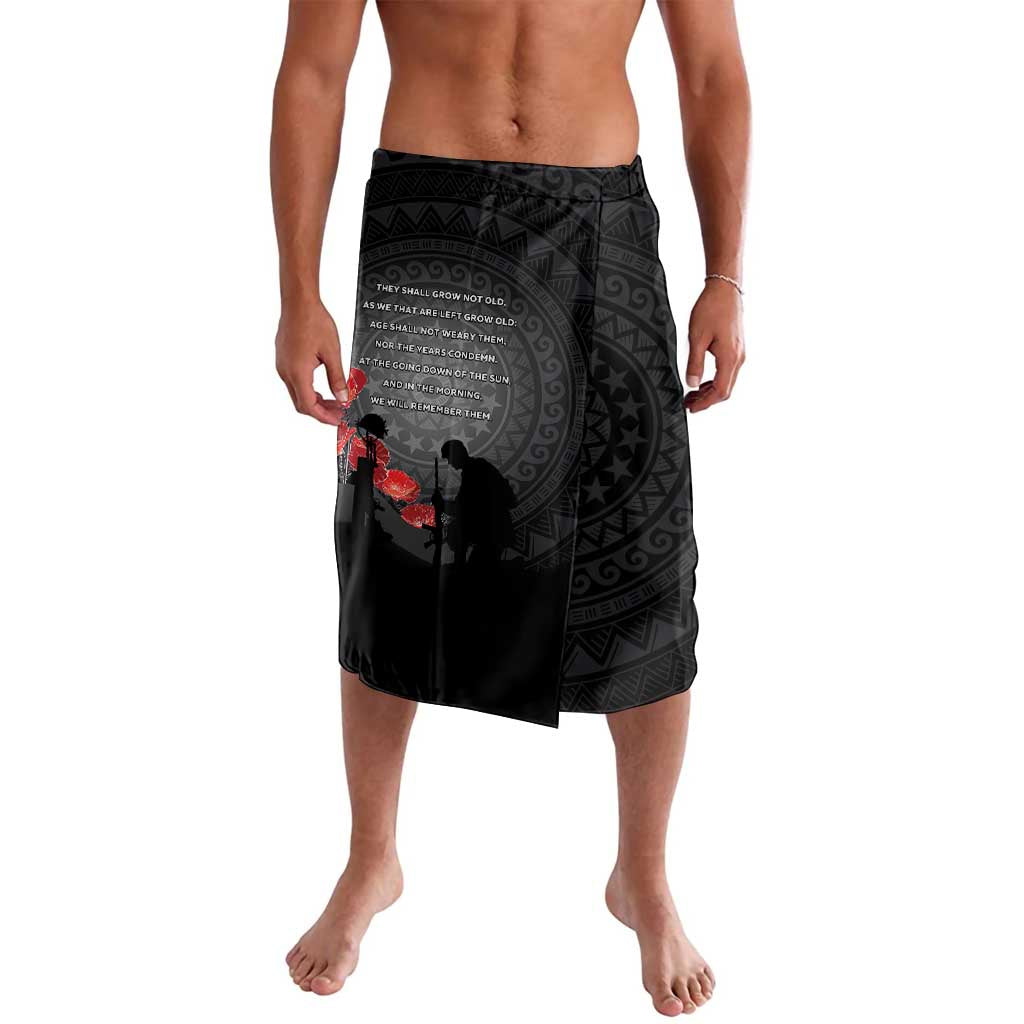 Cook Islands ANZAC Day Lavalava Soldier Silhouette Remembrance