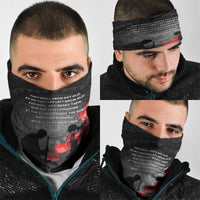 Cook Islands ANZAC Day Neck Gaiter Soldier Silhouette Remembrance