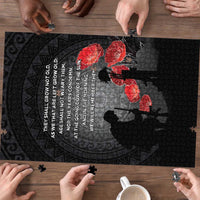 Cook Islands ANZAC Day Puzzle Soldier Silhouette Remembrance
