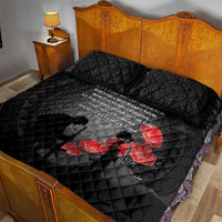 Cook Islands ANZAC Day Quilt Bed Set Soldier Silhouette Remembrance