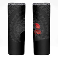 Cook Islands ANZAC Day Skinny Tumbler Soldier Silhouette Remembrance