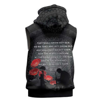 Cook Islands ANZAC Day Sleeveless Hoodie Soldier Silhouette Remembrance LT05 - Polynesian Pride