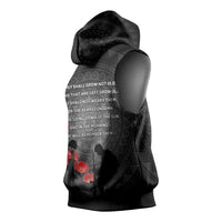 Cook Islands ANZAC Day Sleeveless Hoodie Soldier Silhouette Remembrance LT05 - Polynesian Pride