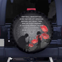Cook Islands ANZAC Day Spare Tire Cover Soldier Silhouette Remembrance