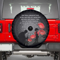 Cook Islands ANZAC Day Spare Tire Cover Soldier Silhouette Remembrance